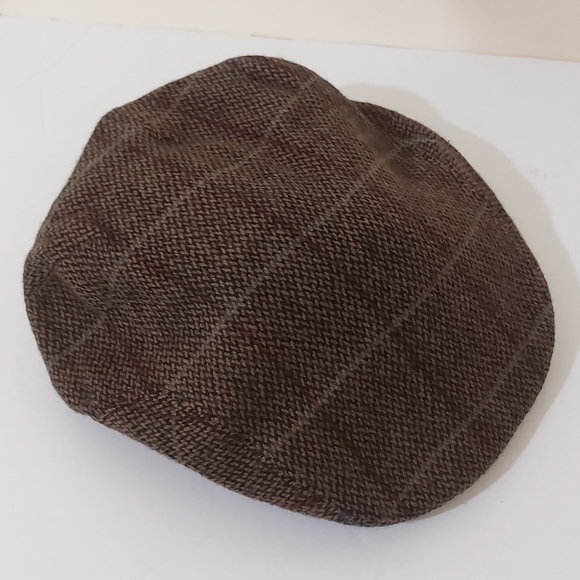 Perry Ellis Size Medium Mens Classic Plaid Newspaper Newsboy Hat Golf Cap - Picture 2 of 9